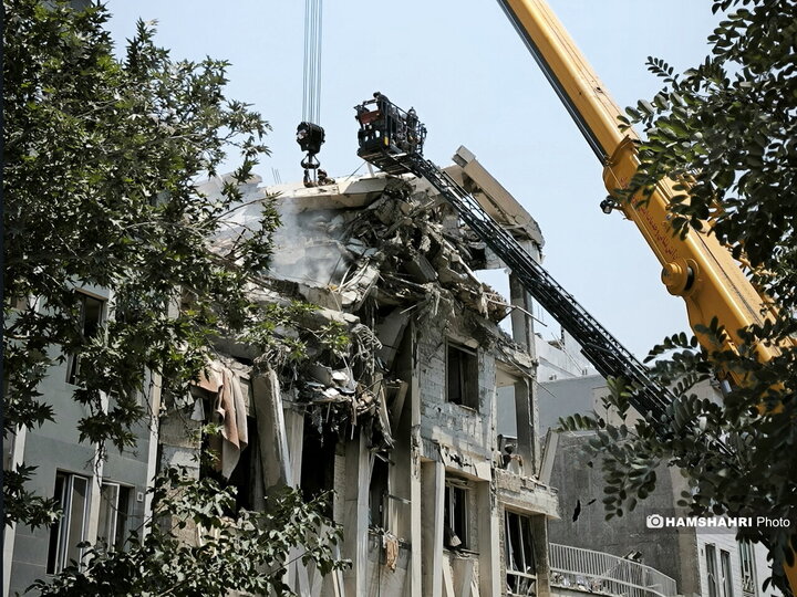 تصاویر ساختمان های بمباران شده در تهران توسط اسرائیل