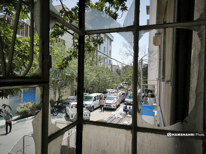 تصاویر ساختمان های بمباران شده در تهران توسط اسرائیل