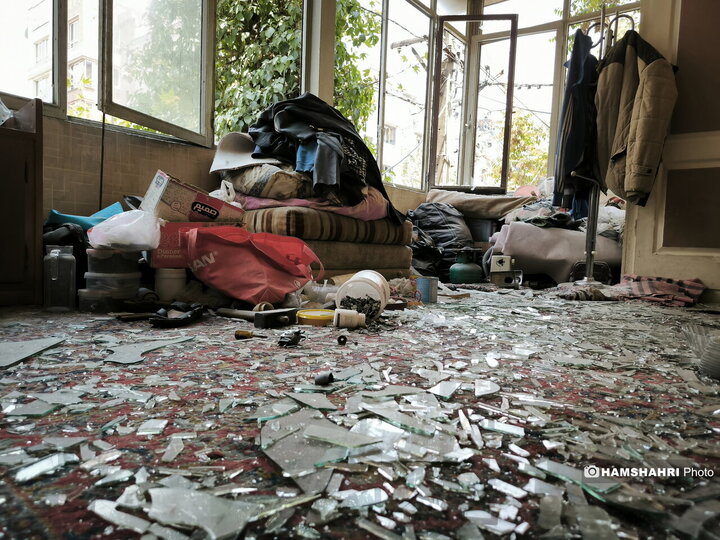 تصاویر ساختمان های بمباران شده در تهران توسط اسرائیل