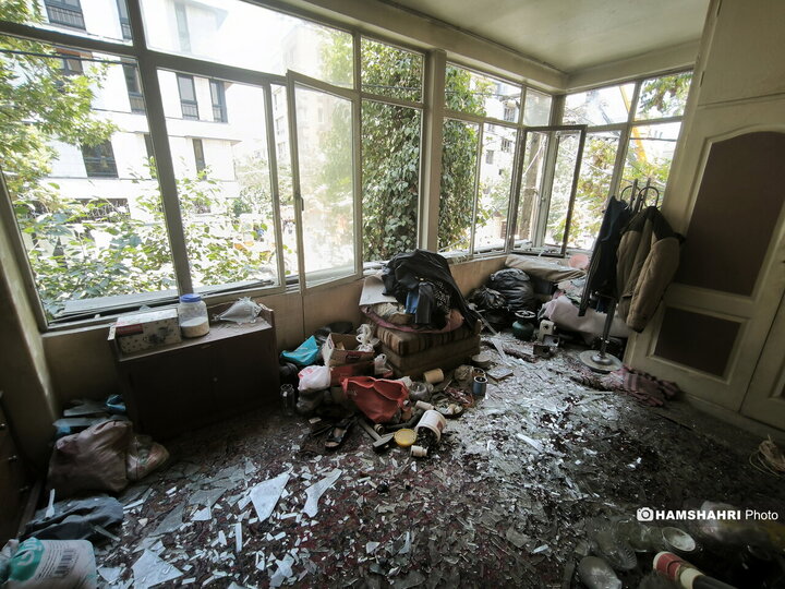 تصاویر ساختمان های بمباران شده در تهران توسط اسرائیل