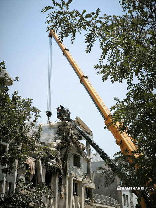 تصاویر ساختمان های بمباران شده در تهران توسط اسرائیل
