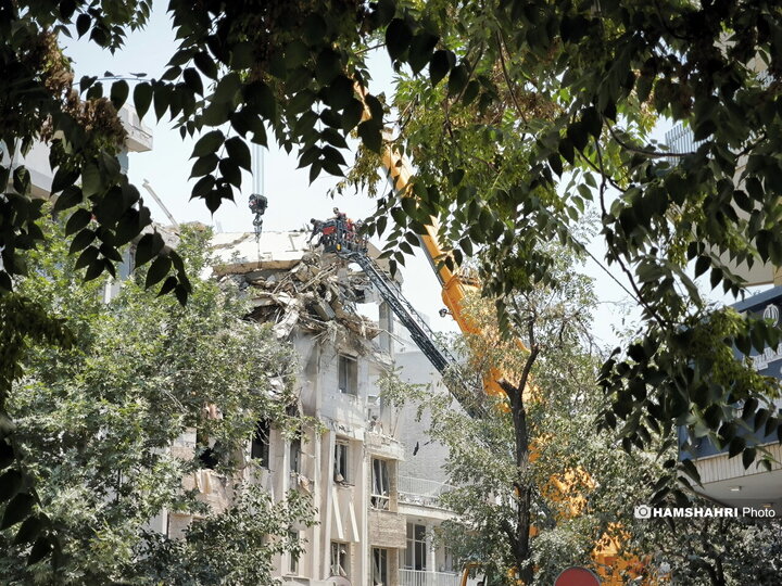 تصاویر ساختمان های بمباران شده در تهران توسط اسرائیل