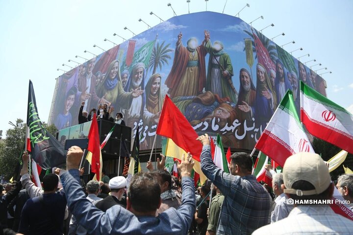 تجمع مردم تهران علیه تهاجم رژیم صهیونیستی به ایران