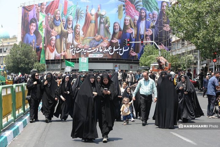 تجمع مردم تهران علیه تهاجم رژیم صهیونیستی به ایران