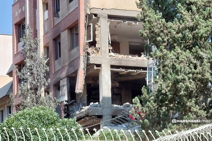 تصاویر ساختمان های بمباران شده در تهران توسط اسرائیل