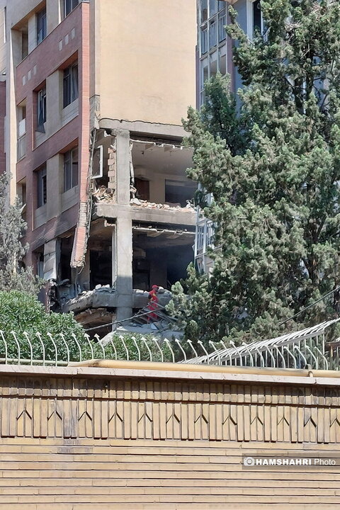 تصاویر ساختمان های بمباران شده در تهران توسط اسرائیل