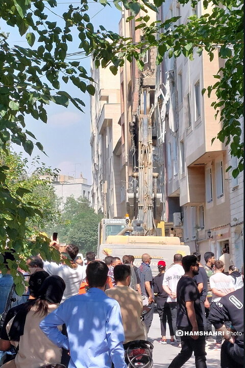 تصاویر ساختمان های بمباران شده در تهران توسط اسرائیل