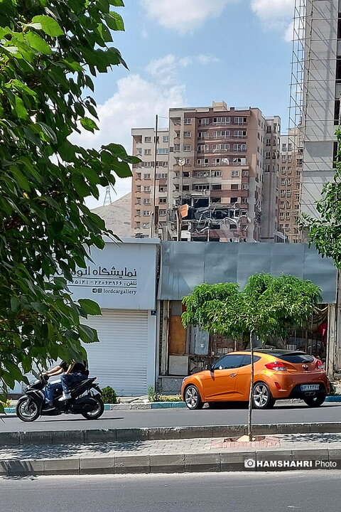 تصاویر ساختمان های بمباران شده در تهران توسط اسرائیل