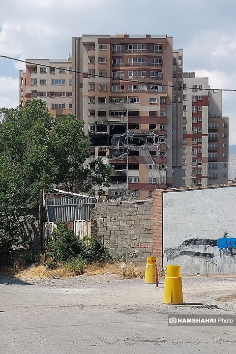 تصاویر ساختمان های بمباران شده در تهران توسط اسرائیل