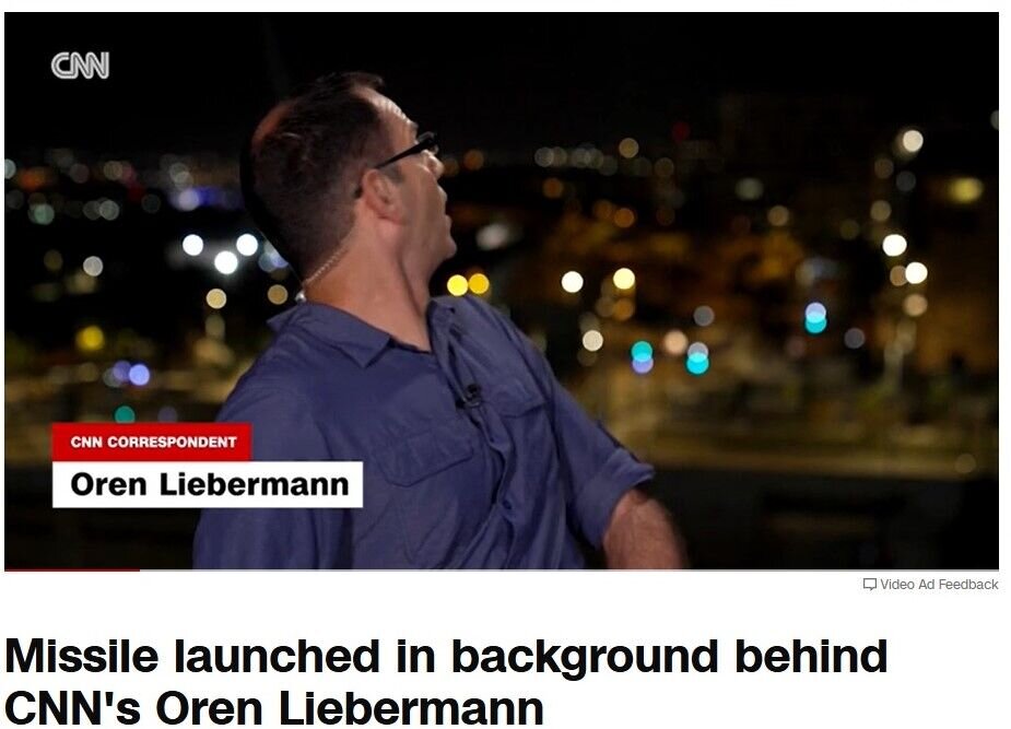 شوکه شدن خبرنگار سیانان در لحظه برخورد موشکهای ایران