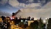 حجم آتش در حیفا بر اثر اصابت موشک های ایران ؛ ویرانی ساختمان‌های زیاد  + ویدئو