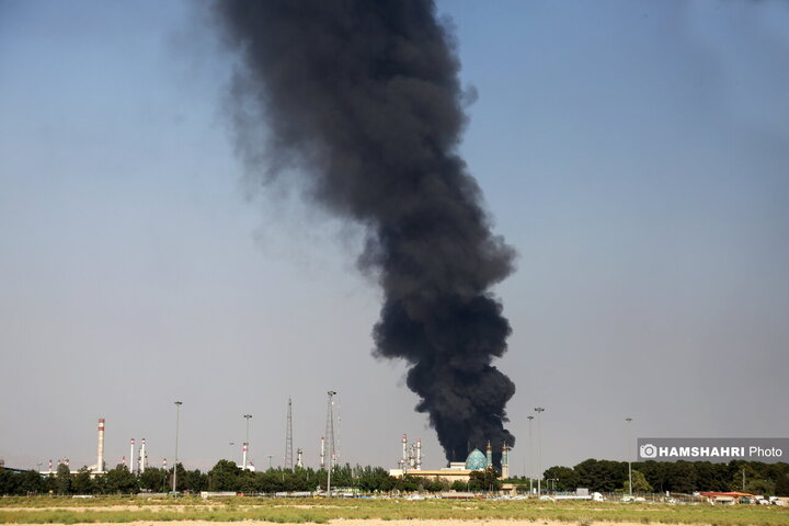 حمله اسرائیل به پالایشگاه نفت تهران