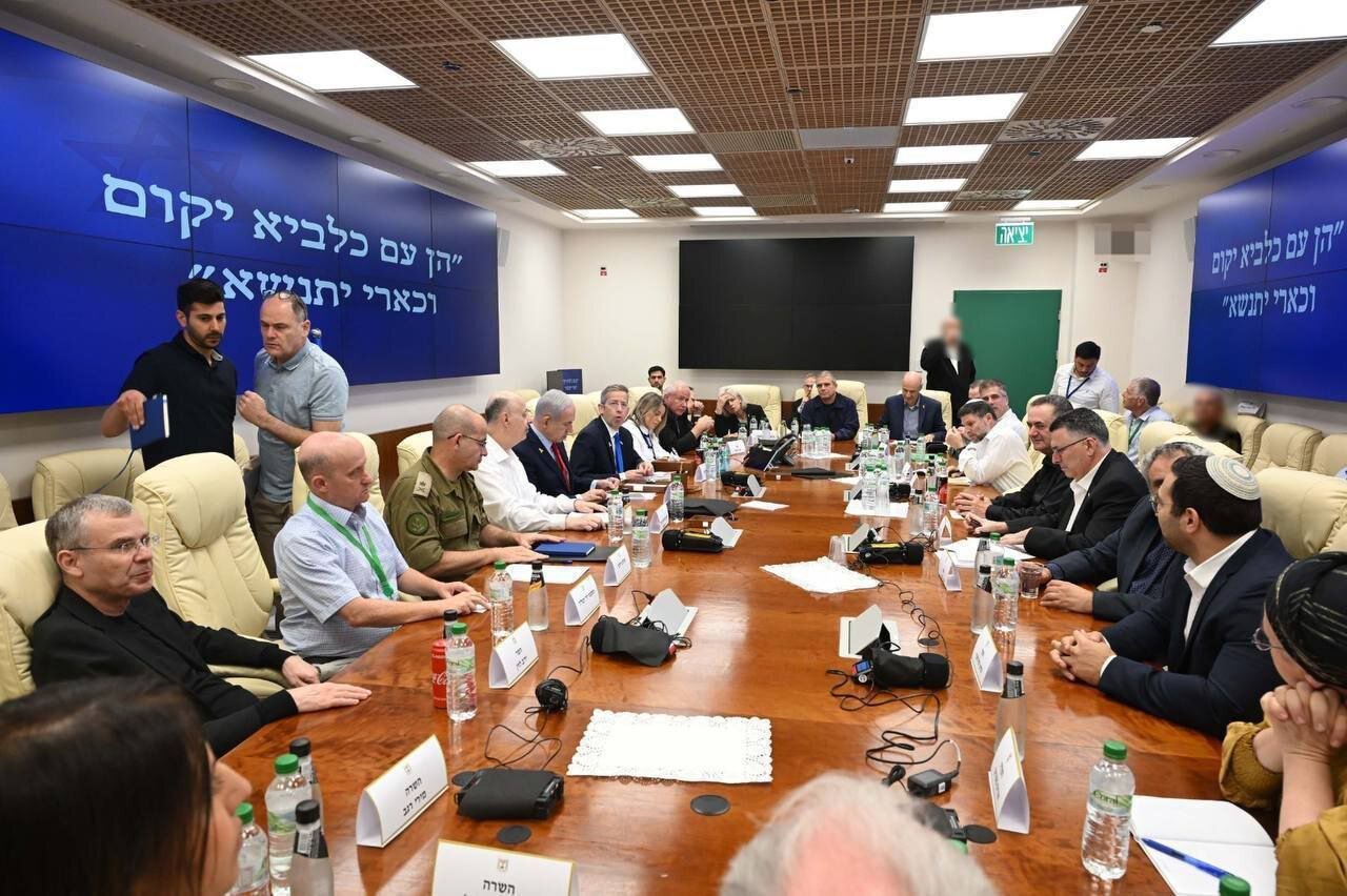 سران رژیم صهیونیستی در پناهگاه | عکس