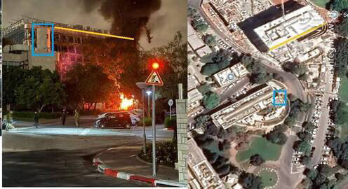 آسیب جدی مرکز تحقیقاتی شاخص اسرائیل | عکس