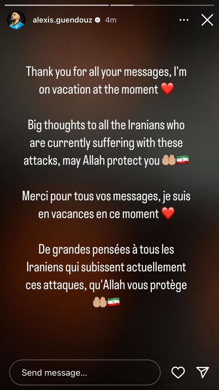 پیام آلکسی گندوز به مردم ایران + عکس