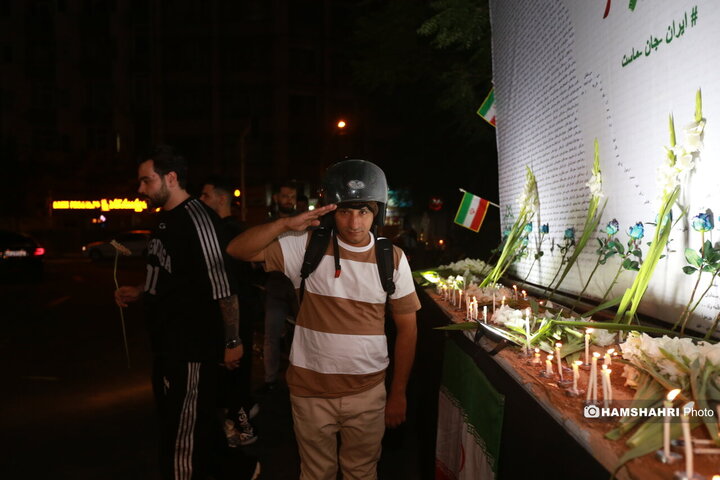 استقبال مردم از یادبود شهدای حوادث اخیر در میدان جمهوری اسلامی