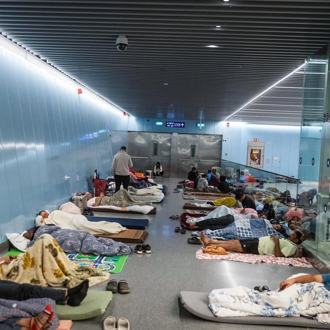 شب سخت صهیونیستها در پناهگاه | تصاویر