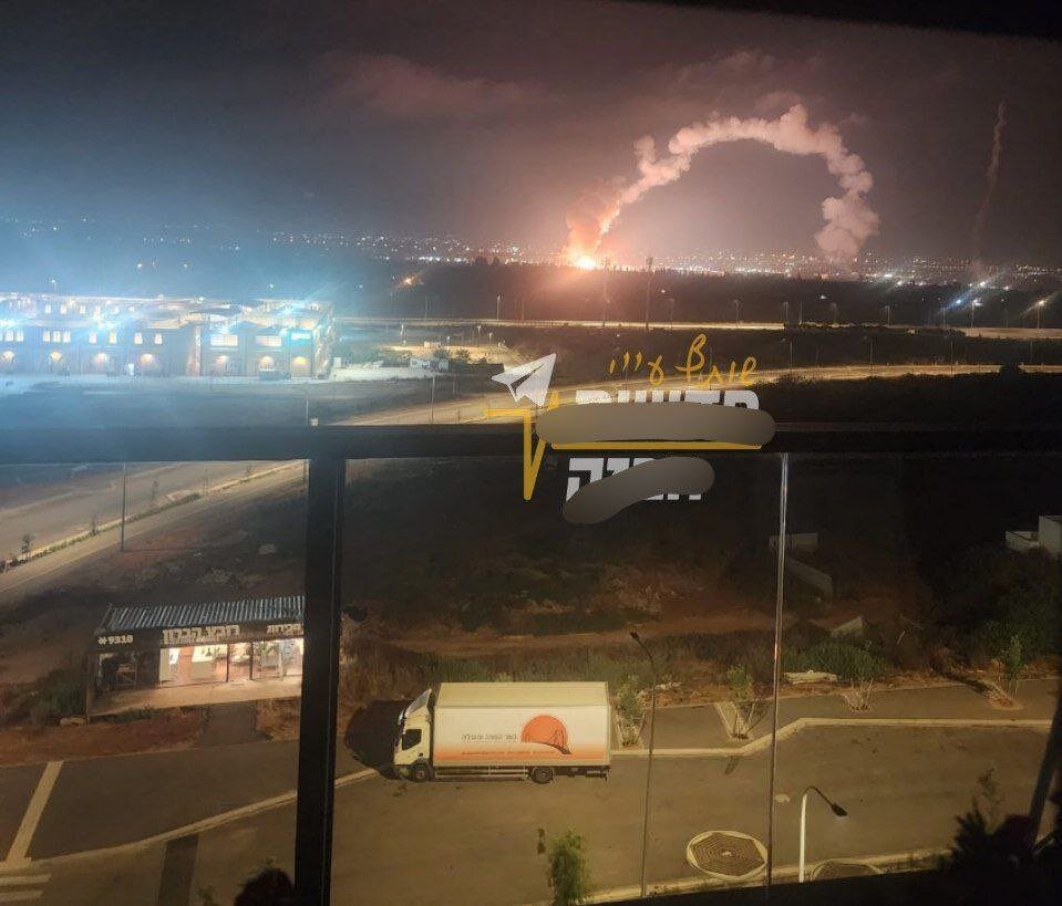 تصاویری از لحظه خودزنی دوباره سامانه موشکی اسرائیل در شب گذشته