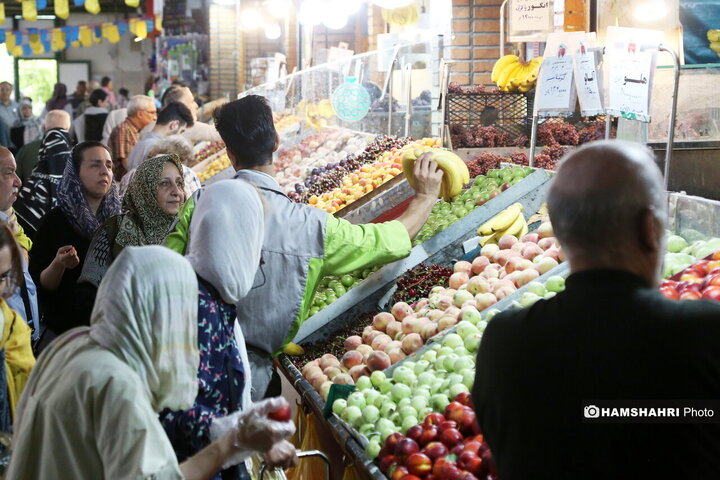 خرید روز مره مردم در میادین میوه و تره بار
