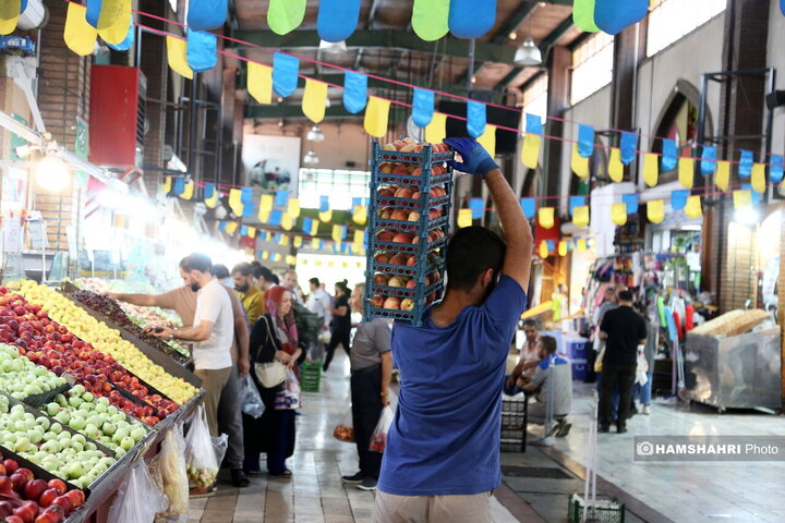 خرید روز مره مردم در میادین میوه و تره بار
