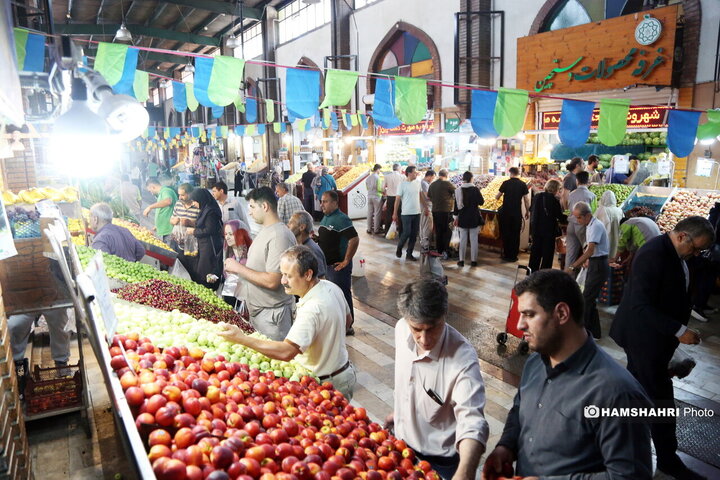 خرید روز مره مردم در میادین میوه و تره بار