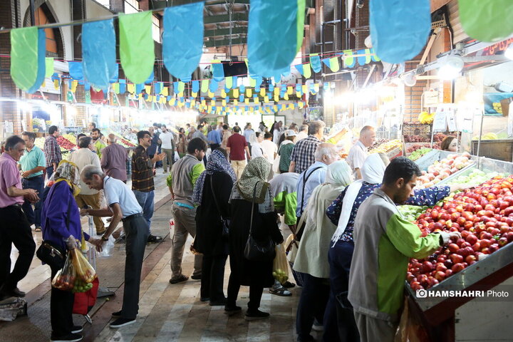 خرید روز مره مردم در میادین میوه و تره بار