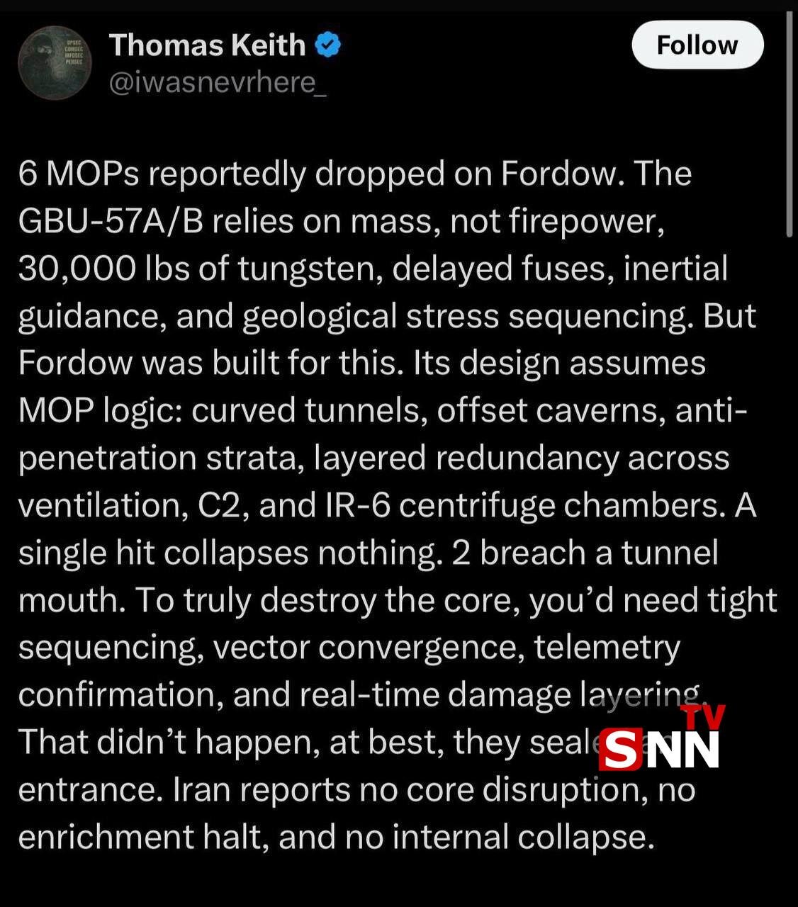 اگر فردو از بین رفته بود، شاهد دهانههای آتشفشانی، شعلههای فروسرخ در زیر کوه و... بودیم | نظرات جالب یک ناظر فنی در مورد حملات آمریکا