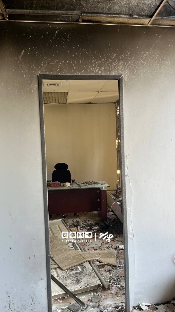 واضح ترین تصاویر از ساختمان صداوسیما بعد از حمله اسرائیل + تصاویر