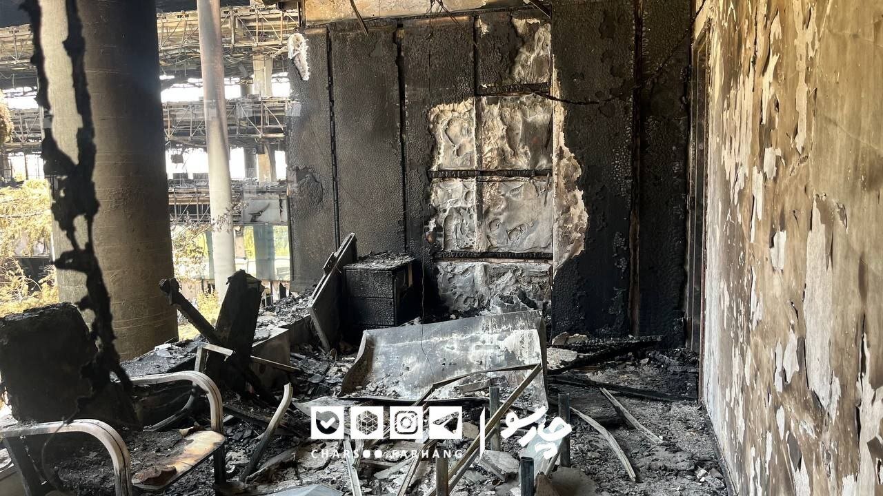 واضح ترین تصاویر از ساختمان صداوسیما بعد از حمله اسرائیل + تصاویر