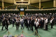 شعار مرگ بر آمریکا و مرگ بر اسرائیل نمایندگان مجلس + ویدئو