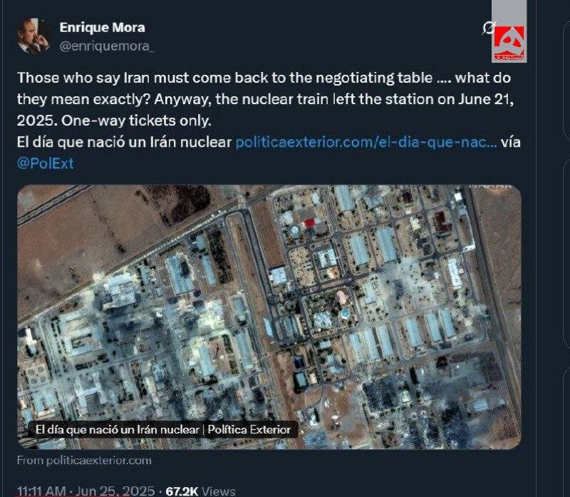 انریکه مورا: قطار هستهای ایران ایستگاه را با بلیت یکطرفه ترک کرد!