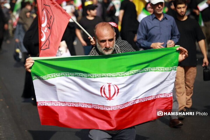 مراسم تشییع پیکر شهدای حمله تروریستی رژیم صهیونیستی در تهران