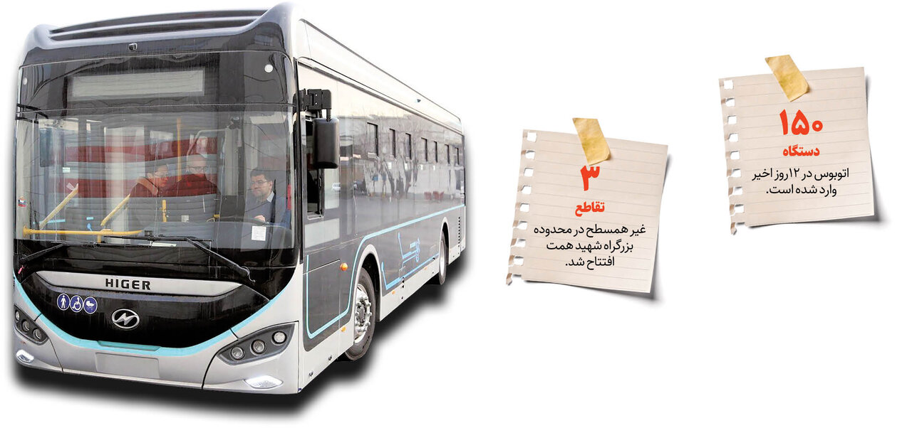 ورود ۱۵۰ اتوبوس در شرایط جنگی