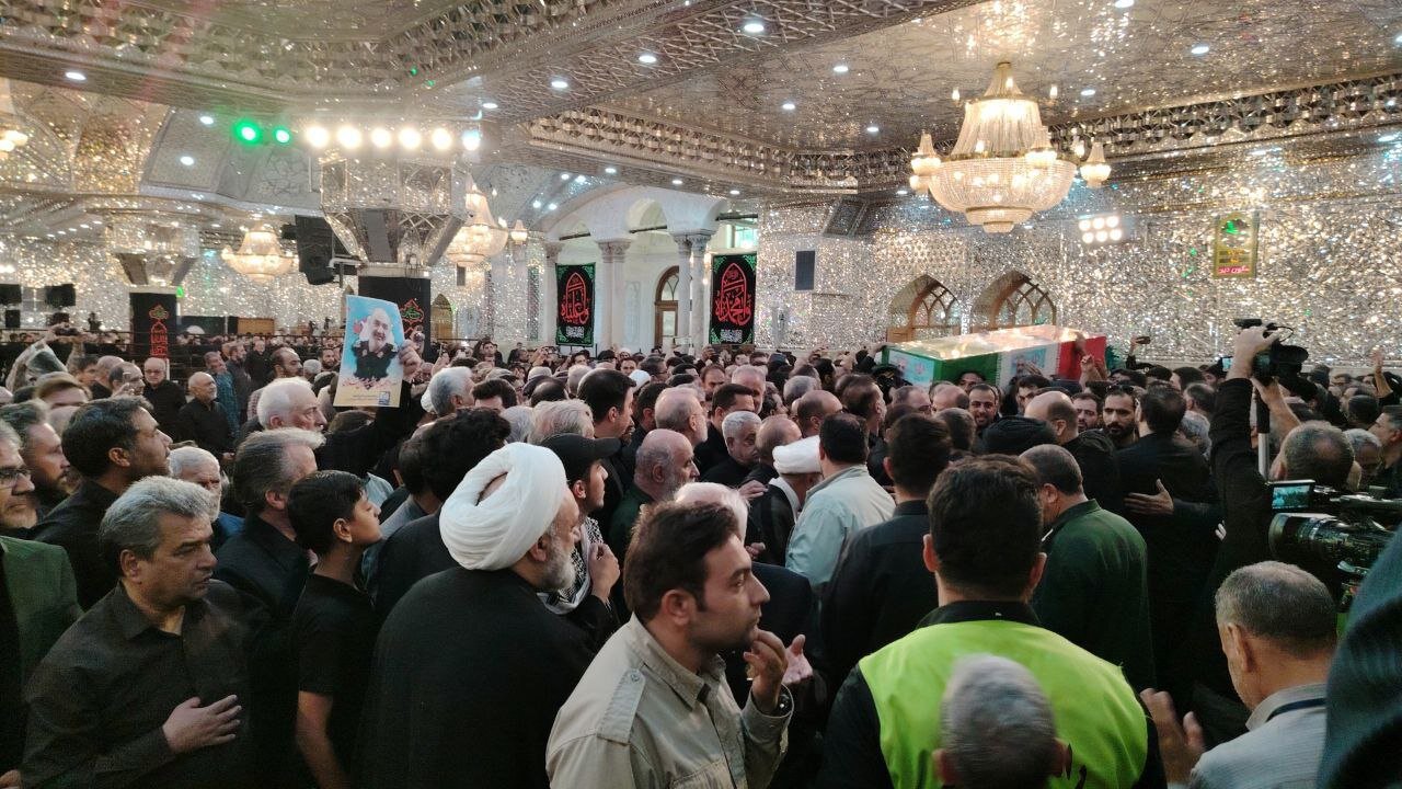 پیکر شهیدان سلامی و شانهئی در حرم حضرت عبدالعظیم حسنی (ع) به خاک سپرده شد | تصاویر
