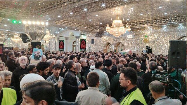 پیکر شهیدان سلامی و شانهئی در حرم حضرت عبدالعظیم حسنی (ع) به خاک سپرده شد | تصاویر