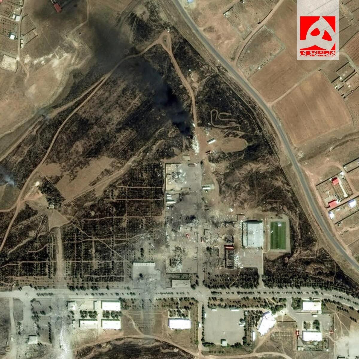 تصویر شاهکار از حمله موشکی ایران؛ اولین تصویر ماهواره ای از تخریب کامل ساختمان وایزمن اسرائیل