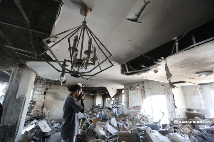 ساختمانهای تخریب شده حمله ی اسرايیل