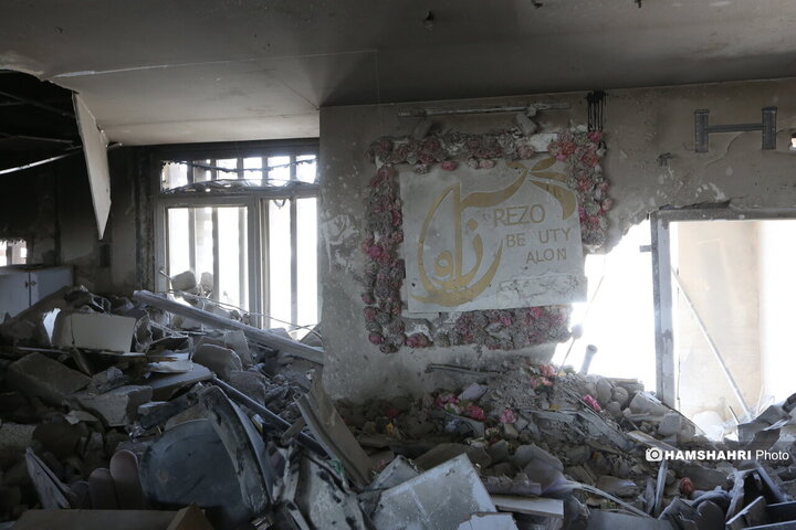 ساختمانهای تخریب شده حمله ی اسرايیل