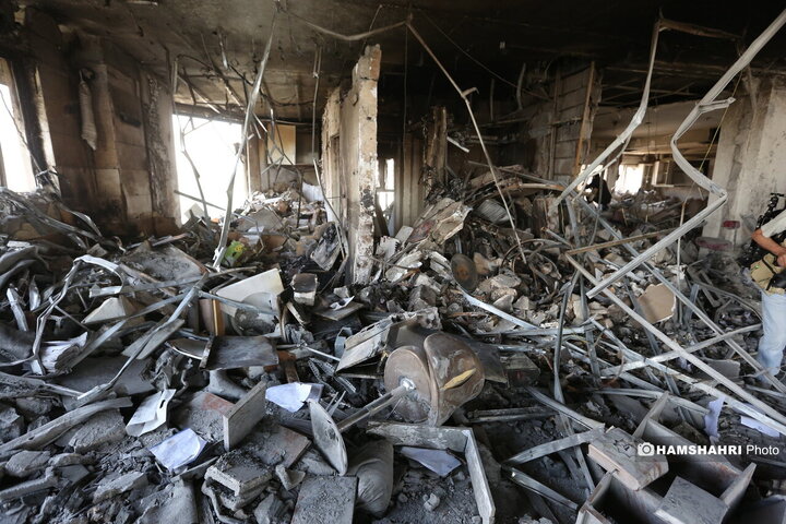 ساختمانهای تخریب شده حمله ی اسرايیل