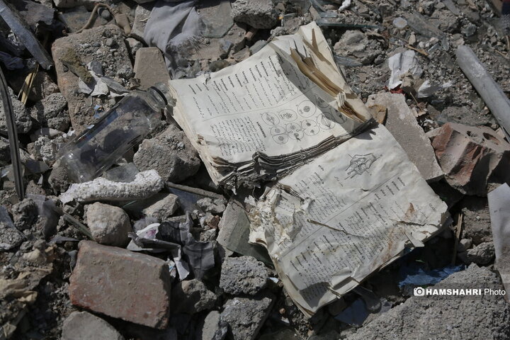 ساختمانهای تخریب شده حمله ی اسرايیل