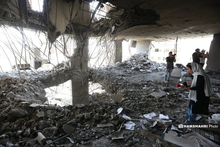 ساختمانهای تخریب شده حمله ی اسرايیل