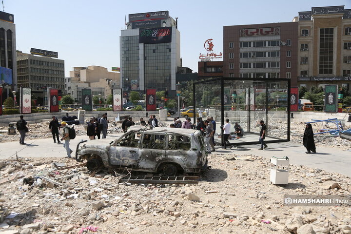 ساختمانهای تخریب شده حمله ی اسرايیل