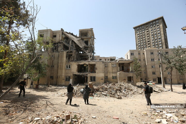 ساختمانهای تخریب شده حمله ی اسرايیل