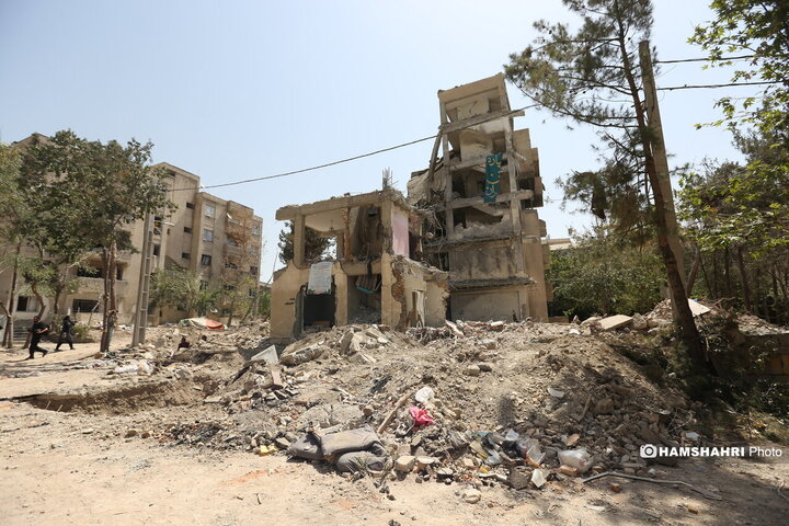 ساختمانهای تخریب شده حمله ی اسرايیل