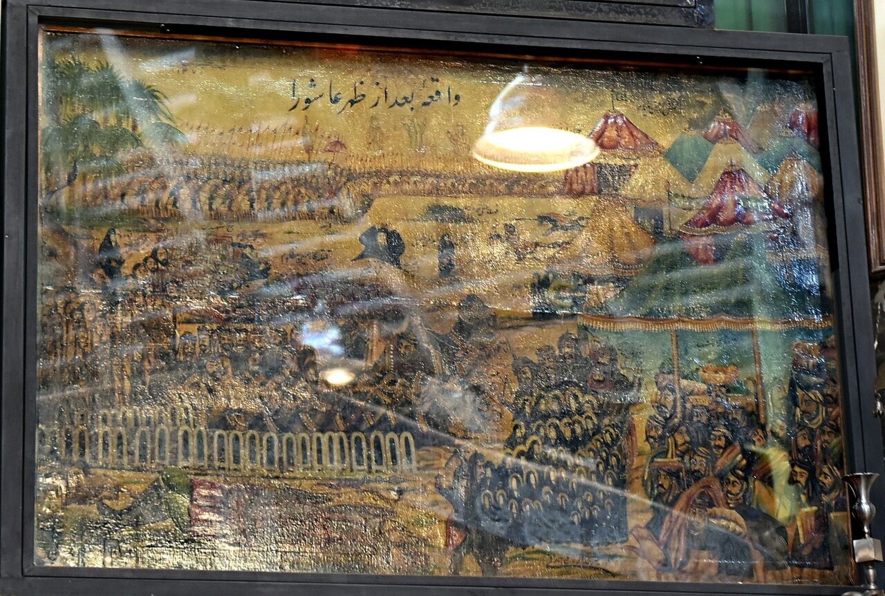 تابلوی تاریخی در تکیه حصاربوعلی