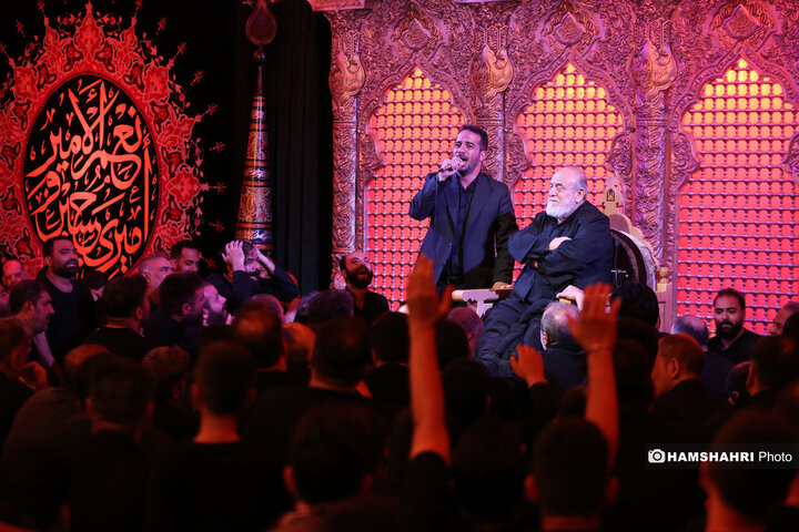 مراسم عزاداری شیخ حسین انصاریان در حسینیه هدایت