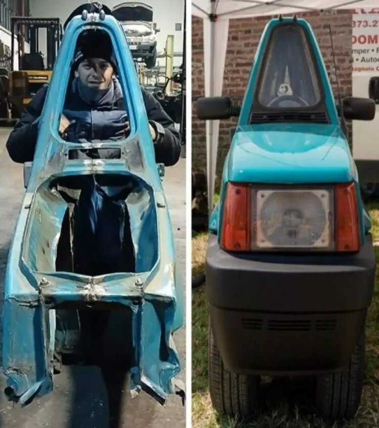 ماشینی که فقط ۵۰ سانتیمتر عرض دارد | باریکترین در دنیا | عکس