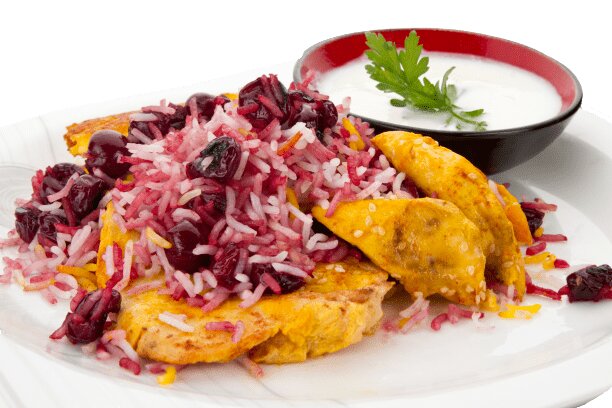 طرز تهیه آلبالو پلوی مجلسی با مرغ؛ یک غذای خوشمزه و خوش عطر تابستانی