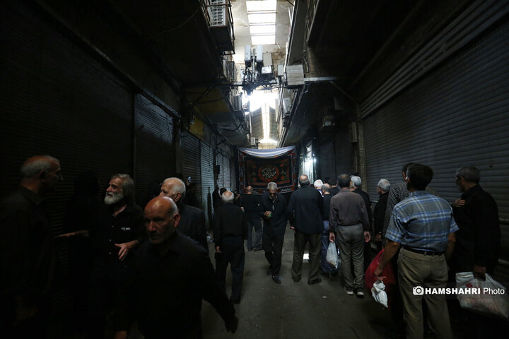 آیین عزاداری تاسوعای حسینی در بازار بزرگ تهران