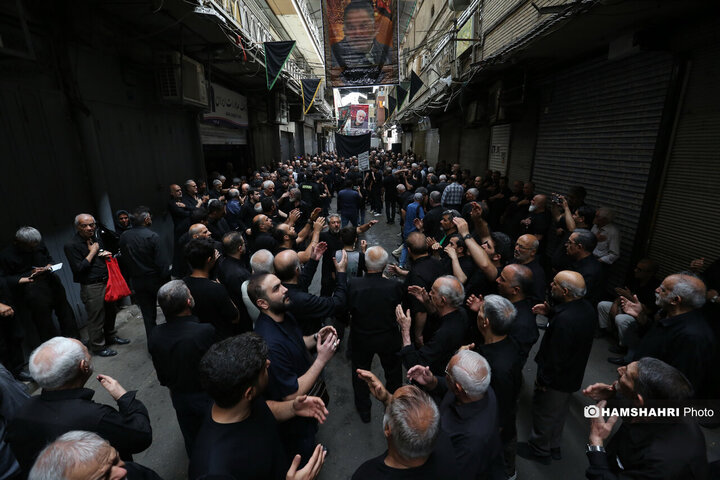 آیین عزاداری تاسوعای حسینی در بازار بزرگ تهران